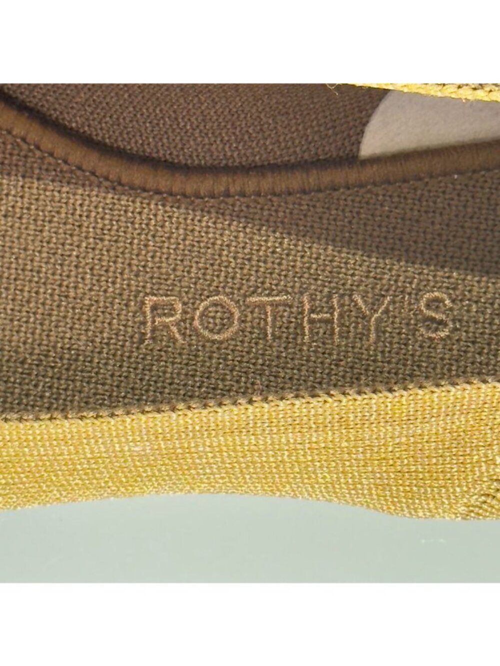 ROTHY'S Womens Pointed-Toe Flats Recycled Knit Bronze/Brown Blue Trim Size 7 - Picture 9 of 11